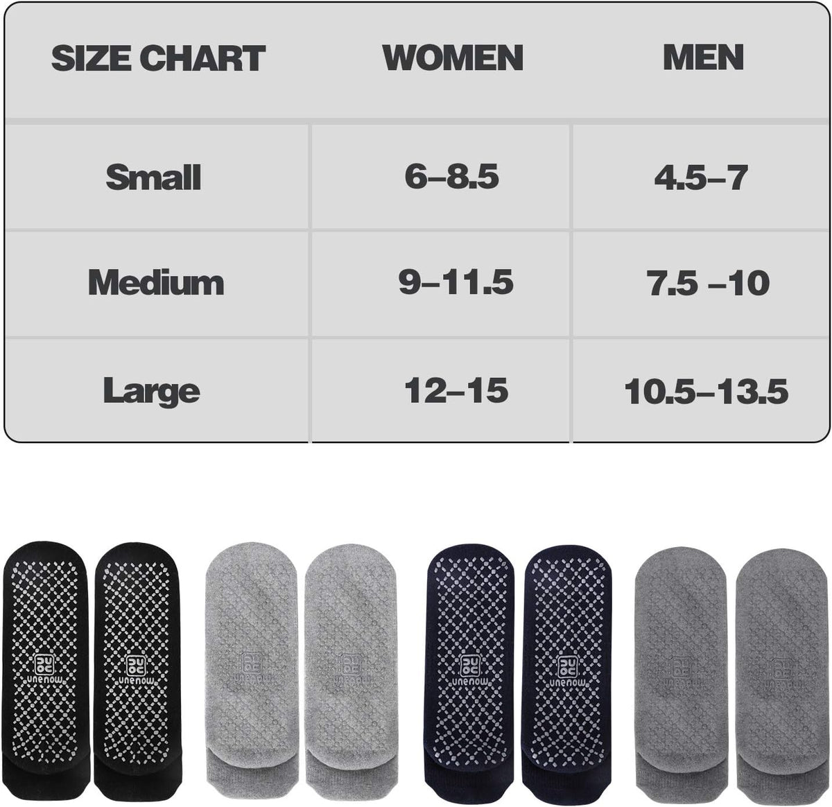 Unisex Non Slip Grip Socks for Yoga Pilates Barre Home & Hospital