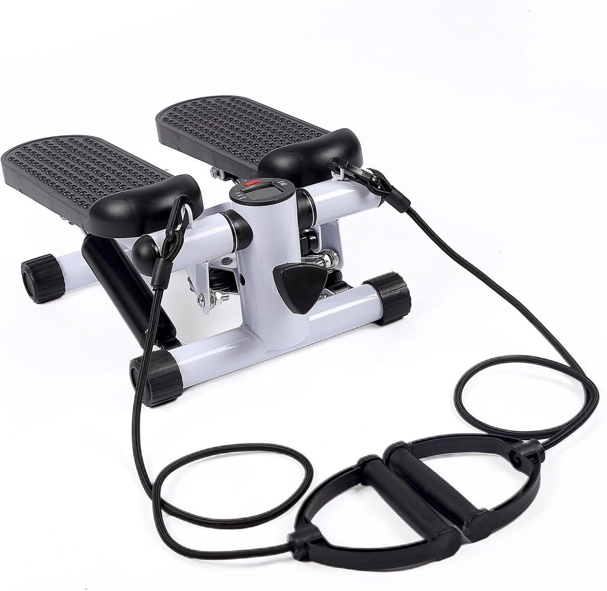 Mini Stepper Exercise Machine W/ Resistance Bands LCD Home Cardio Workout
