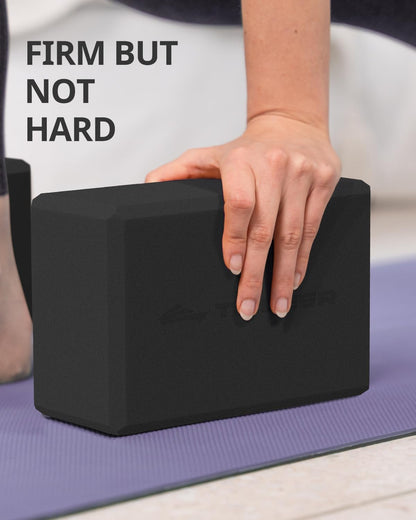 Yoga Blocks 2 Pack with Supportive Non-Slip Foam for Yoga Pilate Stretching