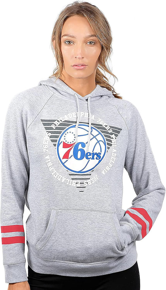 Womens NBA Soft Fleece Crop Top Pullover Hoodie