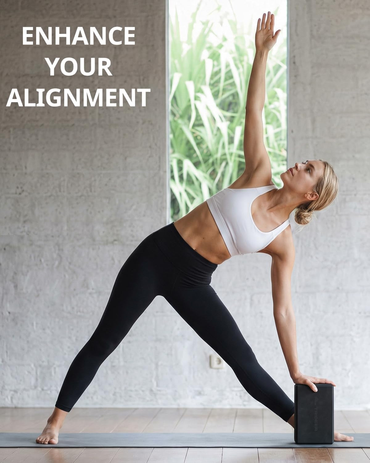 Yoga Blocks 2 Pack with Supportive Non-Slip Foam for Yoga Pilate Stretching
