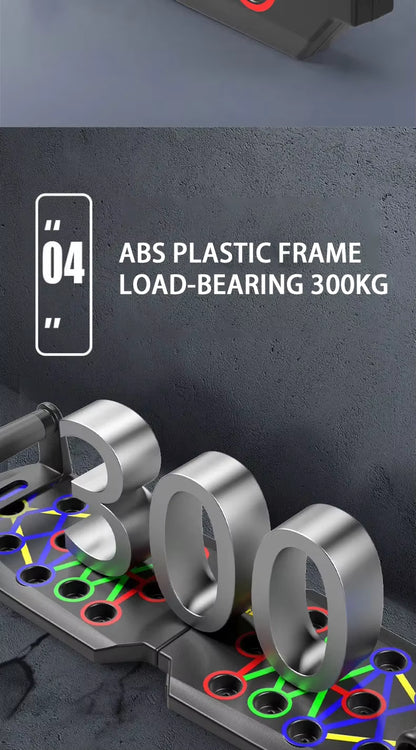 Ensemble de planche de pompes multifonctionnelle portable avec poignées, équipement de fitness pliable pour l'entraînement des pectoraux, des abdominaux, des bras et du dos