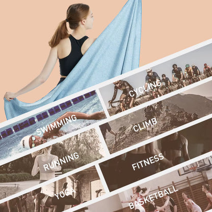 Microfiber Quick Dry Gym Towel Silver ION Odorfree Absorbent Fiber Fast Drying Workout Gear for Body Sweat Working Out Towels