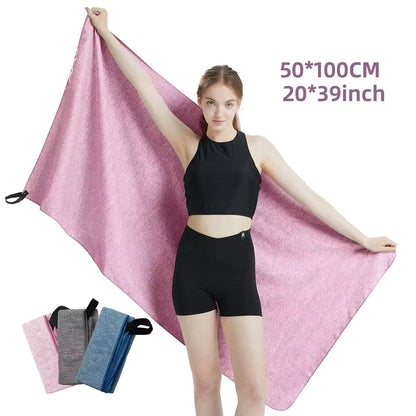 Microfiber Quick Dry Gym Towel Silver ION Odorfree Absorbent Fiber Fast Drying Workout Gear for Body Sweat Working Out Towels