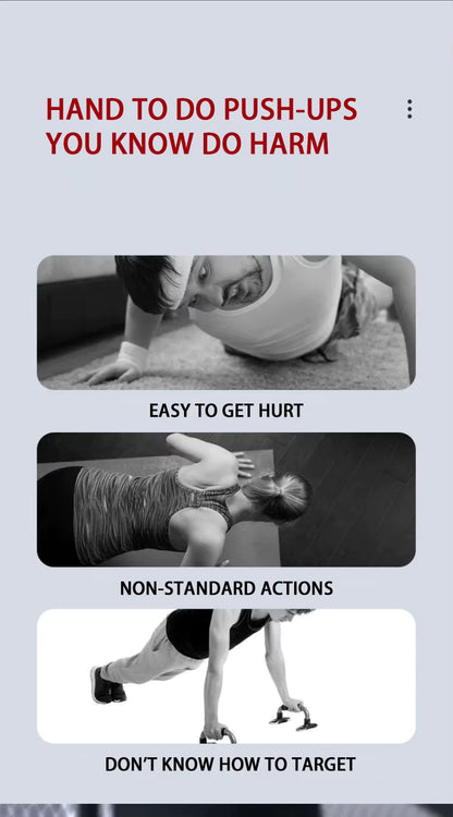 Ensemble de planche de pompes multifonctionnelle portable avec poignées, équipement de fitness pliable pour l'entraînement des pectoraux, des abdominaux, des bras et du dos