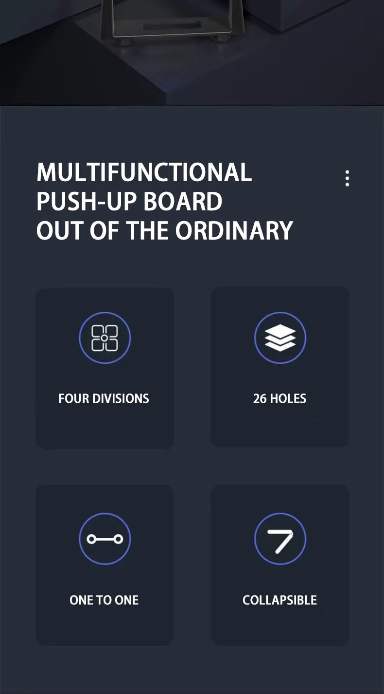 Ensemble de planche de pompes multifonctionnelle portable avec poignées, équipement de fitness pliable pour l'entraînement des pectoraux, des abdominaux, des bras et du dos
