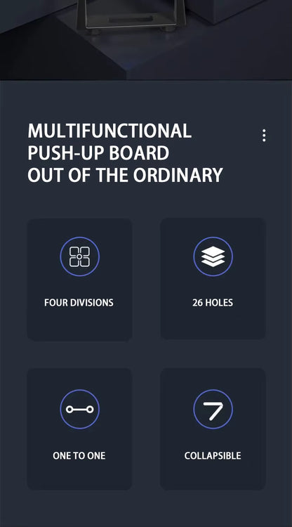 Ensemble de planche de pompes multifonctionnelle portable avec poignées, équipement de fitness pliable pour l'entraînement des pectoraux, des abdominaux, des bras et du dos
