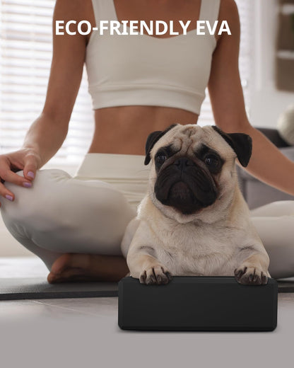Yoga Blocks 2 Pack with Supportive Non-Slip Foam for Yoga Pilate Stretching