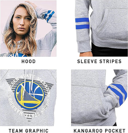 Womens NBA Soft Fleece Crop Top Pullover Hoodie