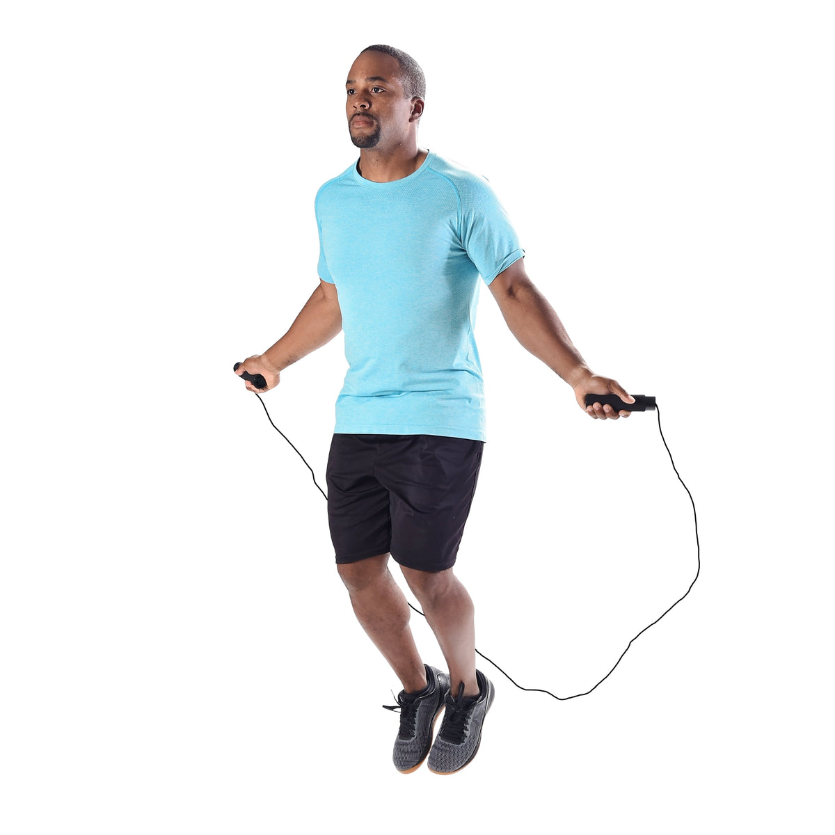 Weighted Jump Rope, Adjustable up to 9 Ft, Black