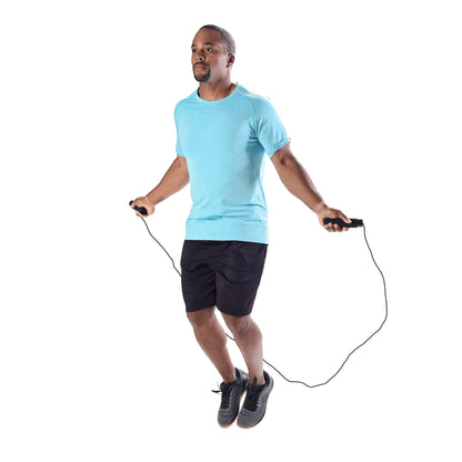 Weighted Jump Rope, Adjustable up to 9 Ft, Black