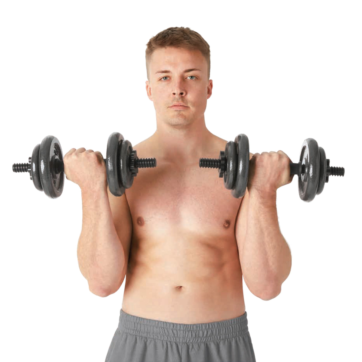 40 Lb Adjustable Cast Iron Dumbbell Set